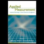 Applied Measurement  Industrial Psychology in Human Resources Management