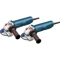 Bosch 2 Pack 4 1/2 Angle Grinders with No Lock on Paddle Switch