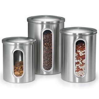 Polder 3 pc. Stainless Steel Window Canisters