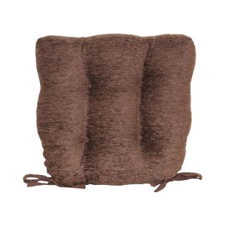 18 Chenille Chair Pad, Chocolate (Brown)