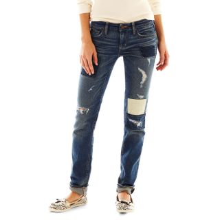 ARIZONA Patched Skinny Jeans, Craft Wash, Womens