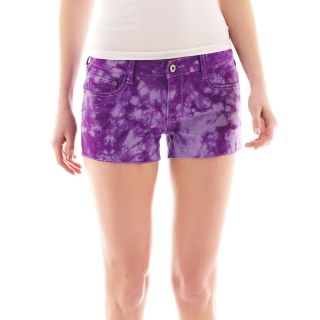 ARIZONA Raw Cuff Shorts, Purple, Womens