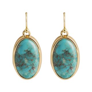 Art Smith by BARSE Turquoise Oval Earrings, Womens