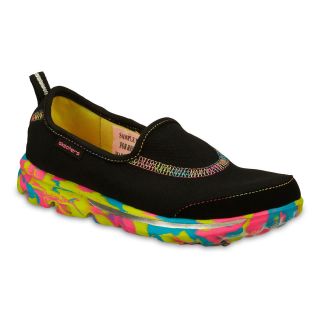 Skechers GOwalk Wavelength Preschool Girls Sneakers, Black, Girls