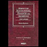 Introductory Accounting, Finance, And Auditing For Lawyers