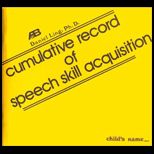 Cummulative Record of Speech Skill