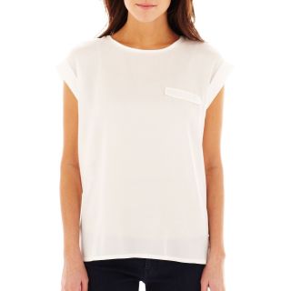 Mng By Mango Crepe Pullover Blouse, White