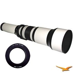 Rokinon 650 1300mm F8.0 F16.0 Zoom Lens for Olympus Micro 4/3 (White Body)   650
