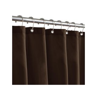 Maytex Microfiber Shower Curtain Liner, Chocolate (Brown)