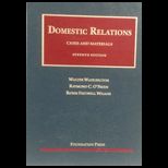 Domestic Relations Cases and Materials