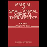 Manual of Small Animal Surgical Therapeutics