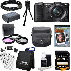 Sony a5000 Compact Interchangeable Lens Camera Black w/ 16 50mm Lens Ultimate Bu