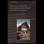 Role of Contact in the Origins of the Japanese and Korean Languages
