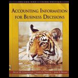 Accounting Information for Business Decision Volume 1 (Custom)