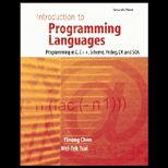 Introduction to Programming Languages  Principles, C, C++, Scheme and PROLOG