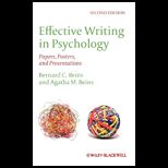 Effective Writing in Psychology Papers, Posters,and Presentations