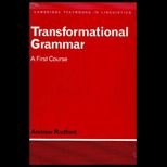 Transformational Grammar  A First Course