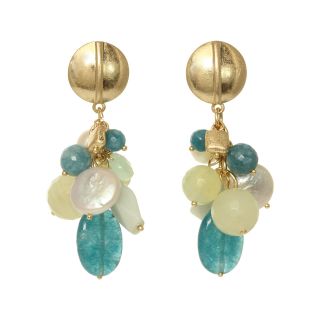 ROX by Alexa Gold Tone Chunky Gemstone Earrings, Womens