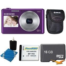 Samsung DV150F Dual View 16.2 MP Smart Camera with Built in Wi Fi Plum 16MP Kit