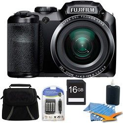 Fujifilm FinePix S4800 16 MP 3 inch LCD 16GB Digital Camera Kit
