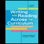 Writing and Reading Across the Curriculum Text Only
