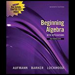 Beginning Algebra With Application , Multimedia Edition   With CD