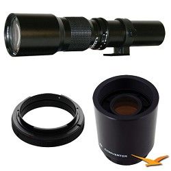 Rokinon 500P   500mm f/8.0 Telephoto Lens for Nikon with 2x Multiplier