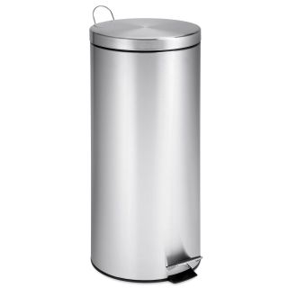 HONEY CAN DO Honey Can Do 30L Round Stainless Steel Trash Can + Bucket