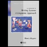 Writing Systems  Linguistic Approach