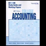College Accounting, Chapters 1 12   Study Guide and Working Papers