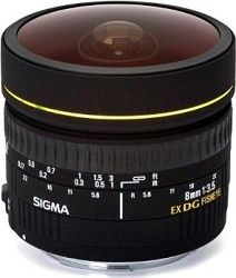 Sigma 8mm f/3.5 EX DG Circular Fisheye Lens for Nikon SLR CamerasFREE FEDEX  DEL