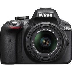 Nikon D3300 DSLR 24.2 MP HD 1080p Camera with 18 55mm Lens   Black