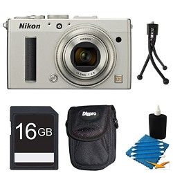 Nikon COOLPIX A 16.2 MP Digital Camera with 28mm f/2.8 Lens Silver 16GB Pro Kit
