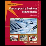 Contemporary Business Mathematics for Colleges, Brief   With Access