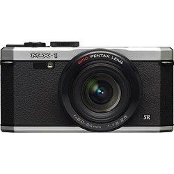 Pentax MX 1 12 MP Silver Digital Camera with 3 LCD and 1080p HD Video