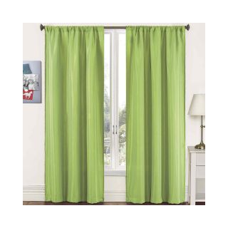 Pairs to Go Capella Woven Solid Rod Pocket Curtain Panel Pair, Lime