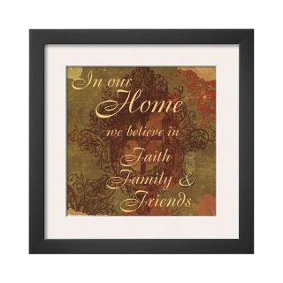 ART Words to Live By In Our Home Framed Print Wall Art