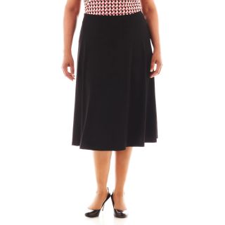 LIZ CLAIBORNE Long Knit Skirt   Plus, Black