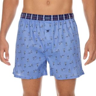 Izod Printed Boxer Shorts, Blue, Mens