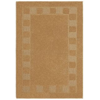 Border Squares Washable Runner Rugs, Chocolate (Brown)