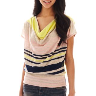 By & By Striped Cowlneck Dolman Sleeve Top, Pat F