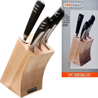 Top Chef 5 Piece Stainless Steel Santoku Knife Set