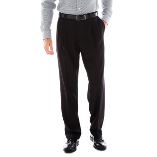 Haggar Eclo Smart Fiber Pleated Dress Pants, Black, Mens