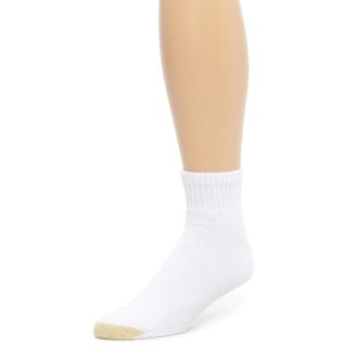 Gold Toe 6 pk. Quarter Socks Big and Tall, White, Mens