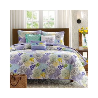 Madison Park Jessica 6 pc. Quilted Coverlet Set, Purple