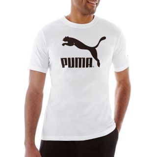 Puma Number One Logo Tee, White, Mens