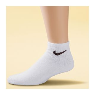 Nike 6 pk. Mens Quarter Socks, White
