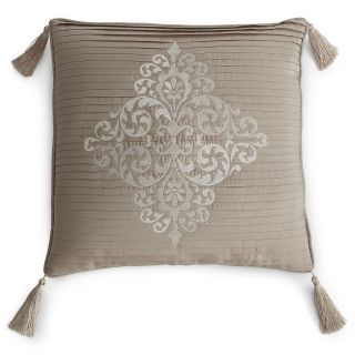 ROYAL VELVET Serene Pleated 18 Square Pillow, Gray