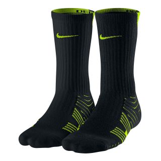 Nike 2 pk. Performance Cushioned Football Crew Socks XL, Volt, Mens