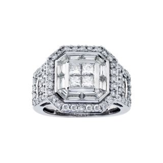 2 CT. T.W. Diamond Ring, White/Gold, Womens